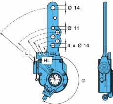 Bpw 0517483043 - PALANCA DE FRENO AUTOMÁTICA -2 210G KH 120-165(180=11/250=14