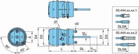 Bpw 0544419010 - CILINDRO DE FRENO BPW DE MEMBRANA PARA FRENO DE TAMBOR 20"/3