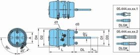 Bpw 0544420011 - CILINDRO DE FRENO BPW DE MEMBRANA PARA FRENO DE TAMBOR 24"/3