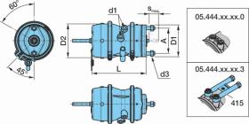 Bpw 0544442023 - CILINDRO DE FRENO BPW CON ACTUADOR 18"/24" M/M DLAV