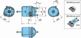 Bpw 0544446010 - CILINDRO DE FRENO BPW CON ACTUADOR  24"/24" SB M/K   IZQ. BA