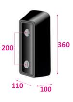 KINGOM KTT360 - TACO PARAGOLPES TRAS. 360X110X100