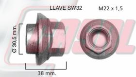 CASALS 21600 - TUERCA LLANTA ALUMINIO M22X1.5 SW32