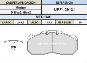 TRUCKLINE UPF29131 - JGO.PASTILLAS DE FRENO