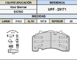 TRUCKLINE UPF29171 - JGO.PASTILLAS DE FRENO