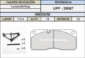 TRUCKLINE UPF29067 - JGO.PASTILLAS DE FRENO