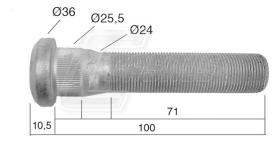 CASALS 21530 - PERNO VOLVO LARGO 100MM