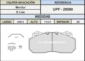 TRUCKLINE UPF29090 - JGO. PASTILLAS FRENO RVI/VOLVO