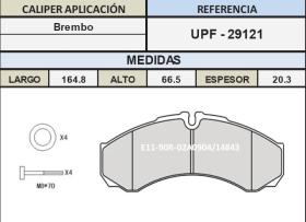 TRUCKLINE UPF29121 - JGO. PASTILLAS IVECO DAILY I-II