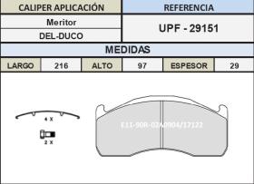 TRUCKLINE UPF29151 - JGO. PASTILLAS VOLVO FM9-FM12-FH12