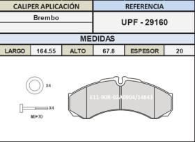 TRUCKLINE UPF29160 - JGO. PASTILLAS DAILY II- NISSAN ATLEON - RVI