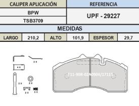 TRUCKLINE UPF29227 - JGO.PASTILLAS BPW EJE TSB3709 (BPW 8101)