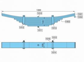 Bpw 0508207013 - BALLESTA SUSP. MEC. VBT20,-T RS1500      V    H=160