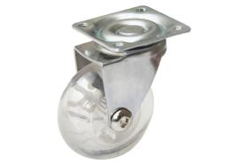 Cofan 09403703 - RUEDA TRANSP/CROMADO PLACA PU Ø75MM