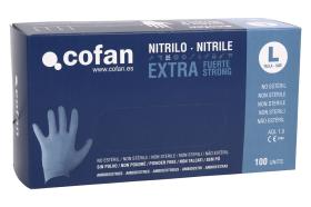 Cofan 11000214L - Guantes Nitrilo Extrafuerte (100uds)