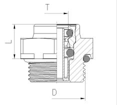 Racores Raufoss 90106016 - UNION MACHO  T 6X1 M14X1,5 LINIA ABC