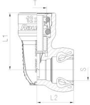 Racores Raufoss 90310005 - CODO C/ CLIP INTEGRADO 8X1 LINIA ABC REGULAR