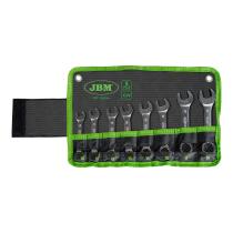 JBM Herramientas 50564 - KIT DE 8 LLAVES COMBINADAS CORTAS