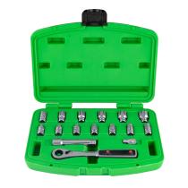 JBM Herramientas 50623 - ESTUCHE 17 PIEZAS CON VASOS PARA ESPÁRRAGOS