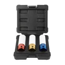 JBM Herramientas 51336 - KIT DE 3 VASOS IMPACTO DE 1/2" ESPECIAL EXTRACCIÓN RUEDAS