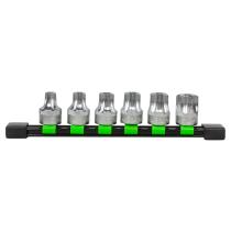 JBM Herramientas 51410 - SET DE 6 PIEZAS DE 1/2" PUNTA TORX INVIOLABLE