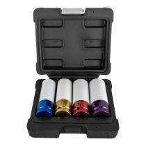 JBM Herramientas 52338 - SET DE 4 VASOS IMPACTO DE 1/2" ESPECIAL EXTRACCIÓN RUEDAS