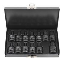 JBM Herramientas 52344 - SET DE 13 PUNTAS DE IMPACTO DE 1/2" HEXAGONAL Y TORX