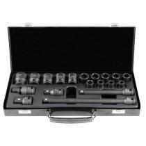 JBM Herramientas 52345 - SET DE 19 PIEZAS DE IMPACTO DE 1/2" CON 14 VASOS HEXAGONALES
