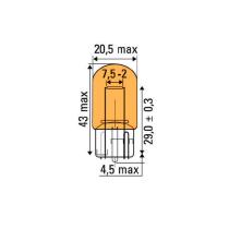 JBM Herramientas 52863 - LÁMPARA OBN WEDGE 21W 12V T20 AMBAR