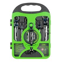 JBM Herramientas 53017 - SET DE 7 LLAVES COMBINADAS ARTICULADAS CON TRINQUETE