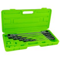 JBM Herramientas 53018 - SET DE 6 LLAVES ARTICULADAS CON TRINQUETE