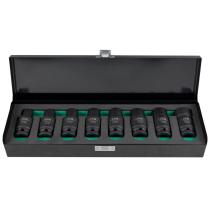 JBM Herramientas 53044 - SET 8 VASOS IMPACTO HEX. CON DOBLE POSICION (FIJO/ARTICULADO