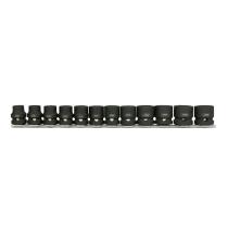 JBM Herramientas 53060 - SET DE 12 VASOS DE IMPACTO DE 1/2" HEX. PERFIL BAJO