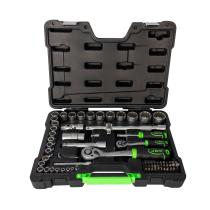 JBM Herramientas 53074 - ESTUCHE DE HERRAMIENTAS DE 74 PIEZAS CON VASOS DE 12 CANTOS