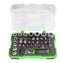 JBM Herramientas 53156 - ESTUCHE DE 38 PIEZAS CON CARRACA MINI DE 1/4"