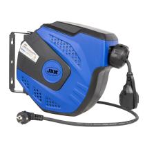 JBM Herramientas 53526 - CARRETE DE CABLE ELÉCTRICO 12M - AZUL