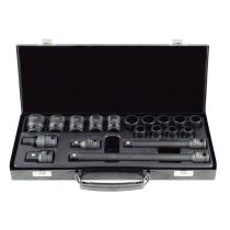 JBM Herramientas 53531 - SET DE 19 PIEZAS DE IMPACTO DE 1/2" CON 14 VASOS DE 12 CANTO