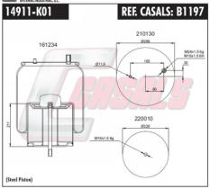 CASALS B1197 - BOTELLA SUS.NEUMATICA RVI. 1 TOMA