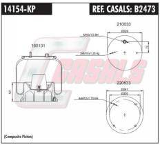 CASALS B2473 - SUSP. NEUMÁTICA PISTÓN PLASTICO