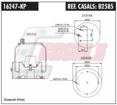 CASALS B2585 - SUSP. NEUMÁTICA PISTÓN PLÁSTICO