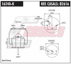 CASALS B2616 - SUSP. NEUMÁTICA PISTÓN METÁLICO