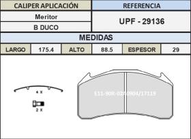 TRUCKLINE UPF29136 - JGO .PASTILLAS FRENO VOLVO FL