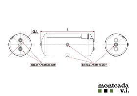 Montcada TS31006008915001 - CALDERIN ACERO  60 LT. Ø 310X891 (2-2-1)