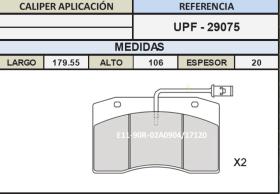 TRUCKLINE UPF29075 - JGO.PASTILLAS DE FRENO CITY CLASS