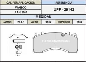 TRUCKLINE UPF29142 - JGO.PASTILLAS DE FRENO RVI MIDLUM