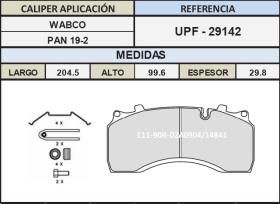 TRUCKLINE UPF29142 - JGO.PASTILLAS DE FRENO RVI MIDLUM