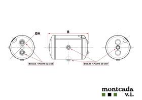 Montcada TS27604007585001 - CALDERIN ACERO 40 LT 276X758