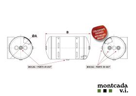 Montcada TS31006008915 - CALDERIN ACERO  60 LT. Ø 310X891 (2-2-1) C/ SOPORTES SOLDADO