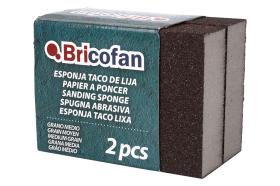 Cofan 09720851 - PACK 2 UNDS ESPONJA TACO DE LIJA GRANO MEDIO