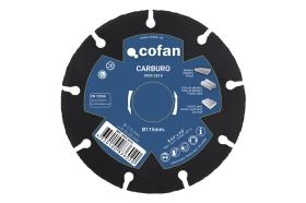 Cofan 09292610 - DISCO ESPECIAL CARBURO MAT. BLANDOS Ø115X1MM